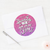 私を過小評価しておもしろいカスタム ラウンドシール (封筒)