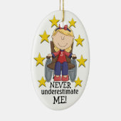私を過小評価しない – SRF セラミックオーナメント (右)