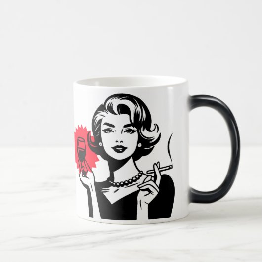 私を過小評価するおもしろいマグ モーフィングマグカップ (右)