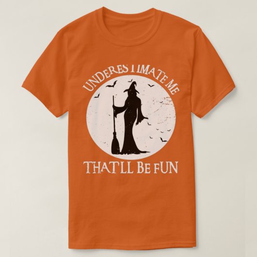 私を過小評価するおもしろいヴィンテージ魔女 Tシャツ (デザイン正面)