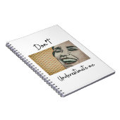 「私を過小評価するな」デザイン ノートブック (右側)