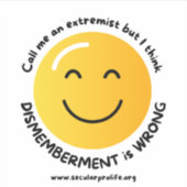 私を過激派と呼ぶ シール (正面)