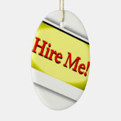 私を雇って下さい! セラミックオーナメント (右)