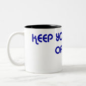 私を離れてあなたのパン粉を保って下さい! ツートーン大きいマグ ツートーンマグカップ (左)