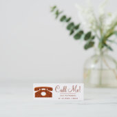 私を電話して下さい! 赤い電話デートすることのプロフィールは3つを梳きます スキニー名刺 (スタンド正面)