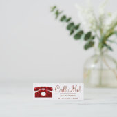 私を電話して下さい! 赤い電話デートすることのプロフィールは4つを梳きます スキニー名刺 (スタンド正面)