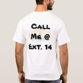 私を電話して下さい Tシャツ (裏面)