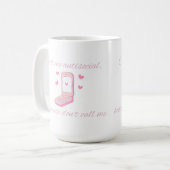 私を非社交的と呼ぶのはいいけど、可愛いとは言わないで フォン コーヒーマグカップ (正面左)