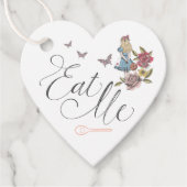 私を食べなさい! ヴィンテージ アリスインワンダーランド ウェディング フェイバータグ (正面)