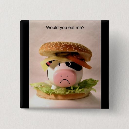 私を食べますか。 ボタン 缶バッジ (正面)