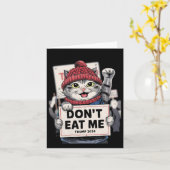 私を食べるな 猫 トランプ2024 面白い選挙 カード (黄色い花)