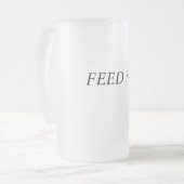 私を食べ物を与えて下さい フロストグラスビールジョッキ (正面左)