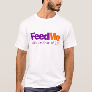 私を食べ物を与えて下さい: 配達パロディ Tシャツ