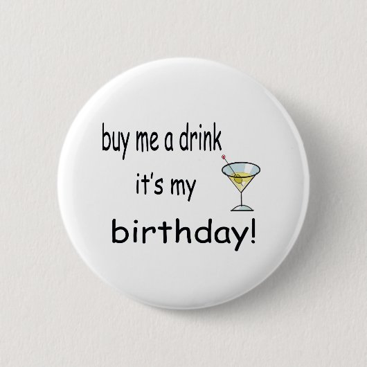 私を飲み物買って下さい 缶バッジ (正面)