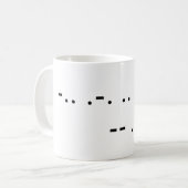私を飲んで下さい(モールス) コーヒーマグカップ (正面左)