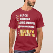私を黒と呼ぶなヘブライ人イスラエル人 Tシャツ (正面)