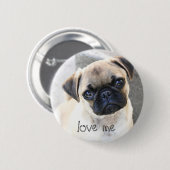 私を-かわいいモップ愛して下さい 缶バッジ (正面&裏面)