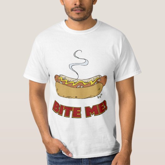 私を-ホットドッグかんで下さい Tシャツ (正面)