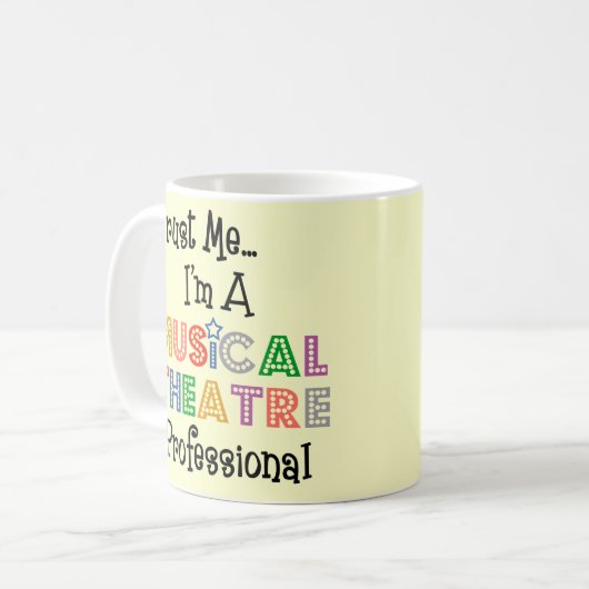 私を…ミュージカルシアターのプロマグ信頼して下さい コーヒーマグカップ (正面左)