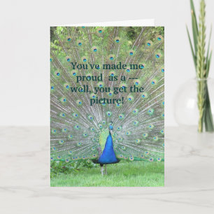 "私を"孔雀として誇りを持ったにさせました(写真) カード