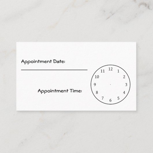 私を、理容師整えて下さい 予約カード (裏面)