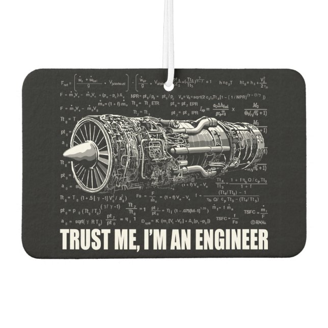 私を、私ありますエンジニアが信頼して下さい カーエアーフレッシュナー (正面)