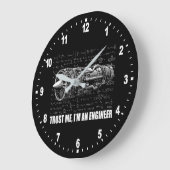 私を、私ありますエンジニアが信頼して下さい ラージ壁時計 (傾斜)