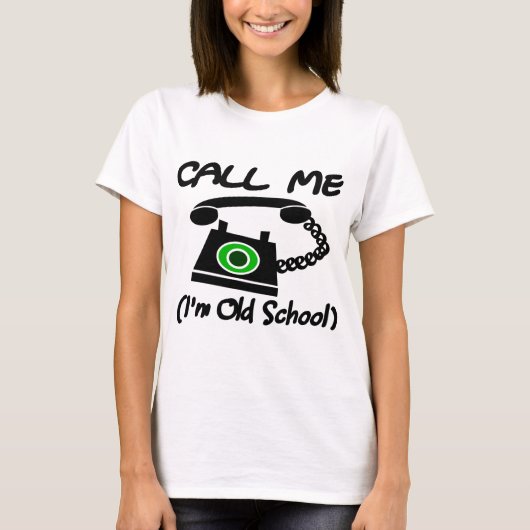 私を、私ありますレトロの電話が付いている古い学校が電話して下さい Tシャツ (正面)