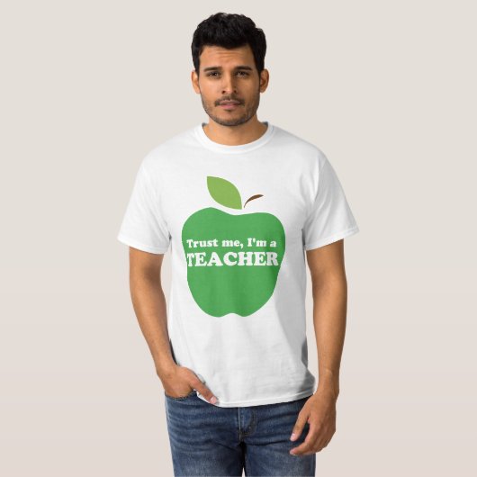 私を、私あります先生の緑Appleが信頼して下さい Tシャツ (正面フル)