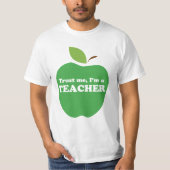 私を、私あります先生の緑Appleが信頼して下さい Tシャツ (正面)