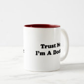 私を、私あります医者が信頼して下さい ツートーンマグカップ (正面右)