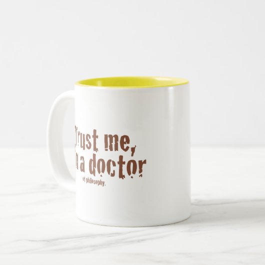 私を、私あります医者が…信頼して下さい ツートーンマグカップ (正面左)