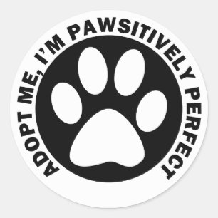 私を、私あります完全なPawsitivelyが採用して下さい ラウンドシール