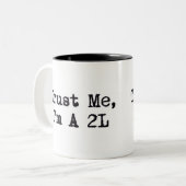 私を、私ありますA 2Lが信頼して下さい ツートーンマグカップ (正面左)