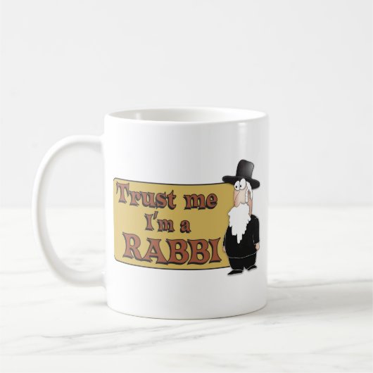 私を-私はラビです-素晴らしいユダヤ人のユーモア信頼して下さい コーヒーマグカップ (左)