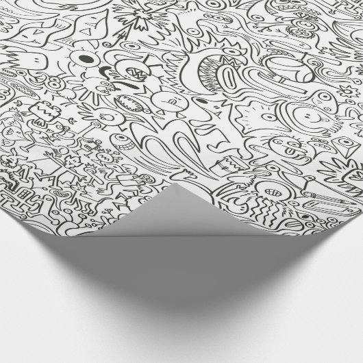 私を、私異様な創造物を落書きすることを止めることができません救済して下さい! ラッピングペーパー (角)