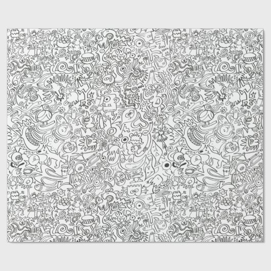 私を、私異様な創造物を落書きすることを止めることができません救済して下さい! ラッピングペーパー (フラット)