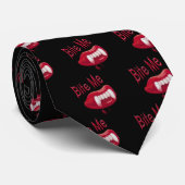 私を-赤い血の吸血鬼の牙の唇及び歯かんで下さい ネクタイ (ロール)