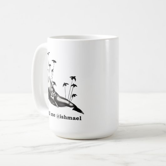 私を@ishmaelのマグと電話して下さい コーヒーマグカップ (正面左)