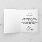 私を"Oops買って下さい! 私はバレンタインデーカードを"忘れました! シーズンカード (内部)