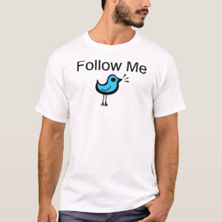 私を- Twitter後を追って下さい Tシャツ