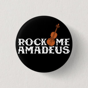 私をAmadeusのクラシカルなロック・ミュージックの眼識ボタン揺すって下さ 缶バッジ