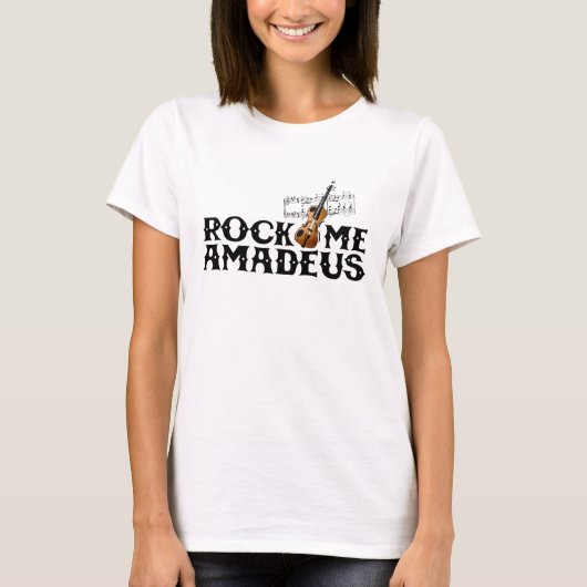 私をAmadeusのクラシカルな大衆文化80sのグラフィック揺すって下さい Tシャツ (正面)