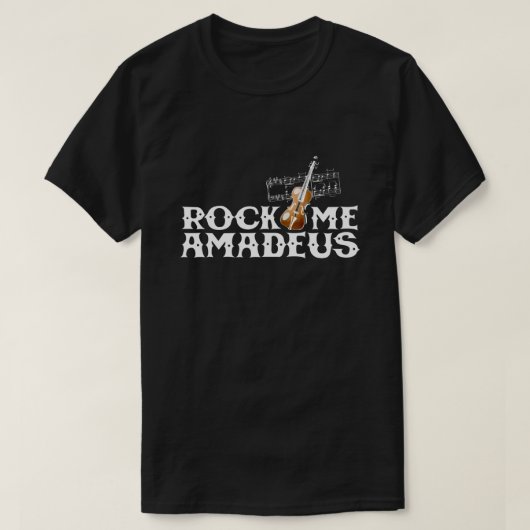 私をAmadeus 80sのレトロの大衆文化のグラフィック揺すって下さい Tシャツ (デザイン正面)