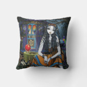 私をBoHoのジプシーの占い師の大きい枕覚えて下さい クッション (裏面)