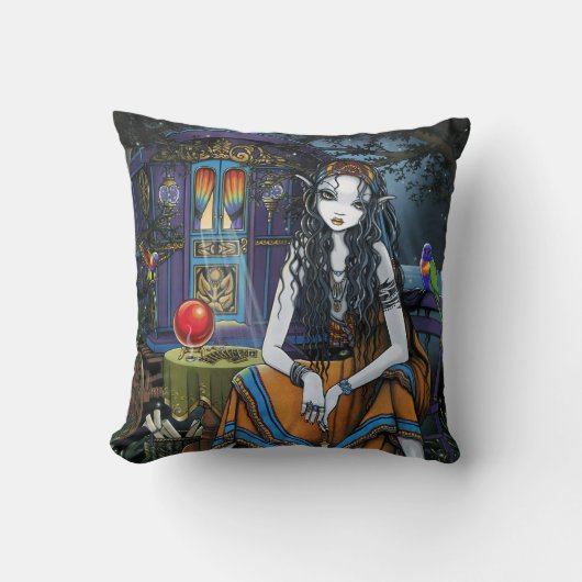 私をBoHoのジプシーの占い師の大きい枕覚えて下さい クッション (正面)