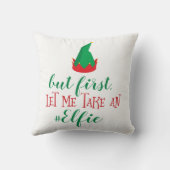 私をElfieのクリスマスを取ることを許可して下さい クッション (裏面)