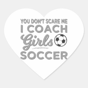 私をIのコーチの女の子のサッカーおびえさせません ハートシール