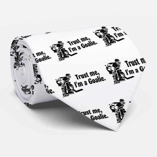 私をImゴールキーパーのホッケー信頼して下さい ネクタイ (ロール)