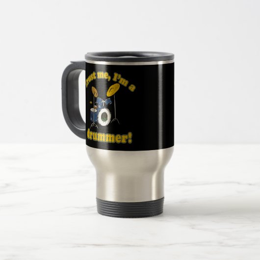 私をImドラマー信頼して下さい トラベルマグ (正面左)